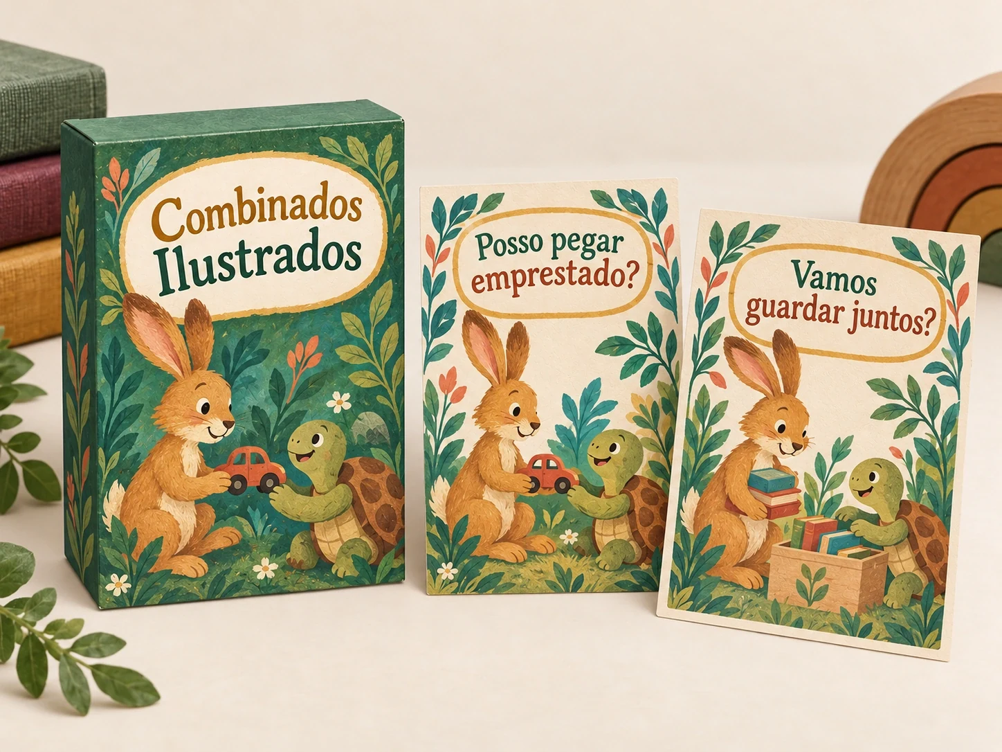 Mockup do bônus Combinados Ilustrados